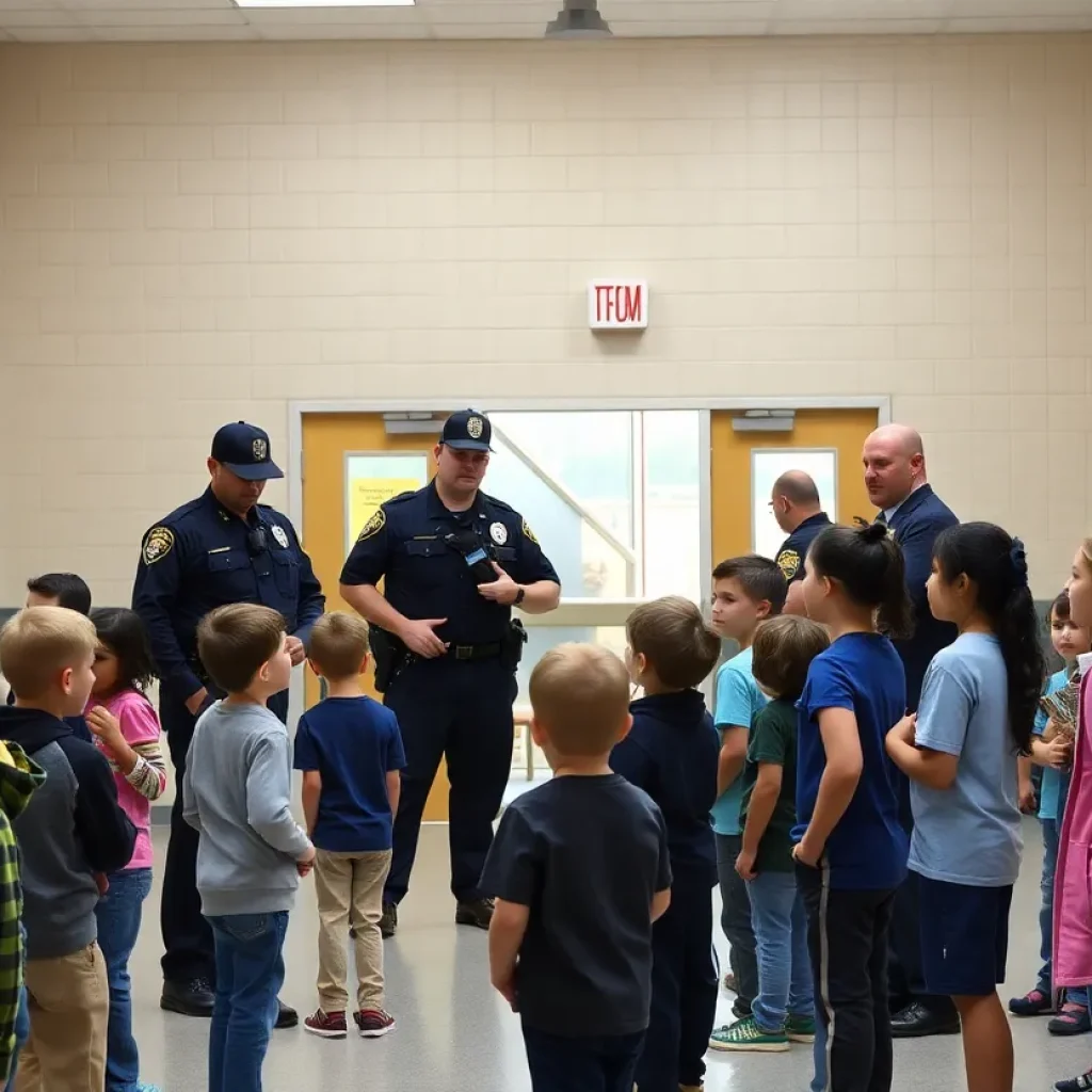 Police presence outside a Kansas City school amid safety concerns.