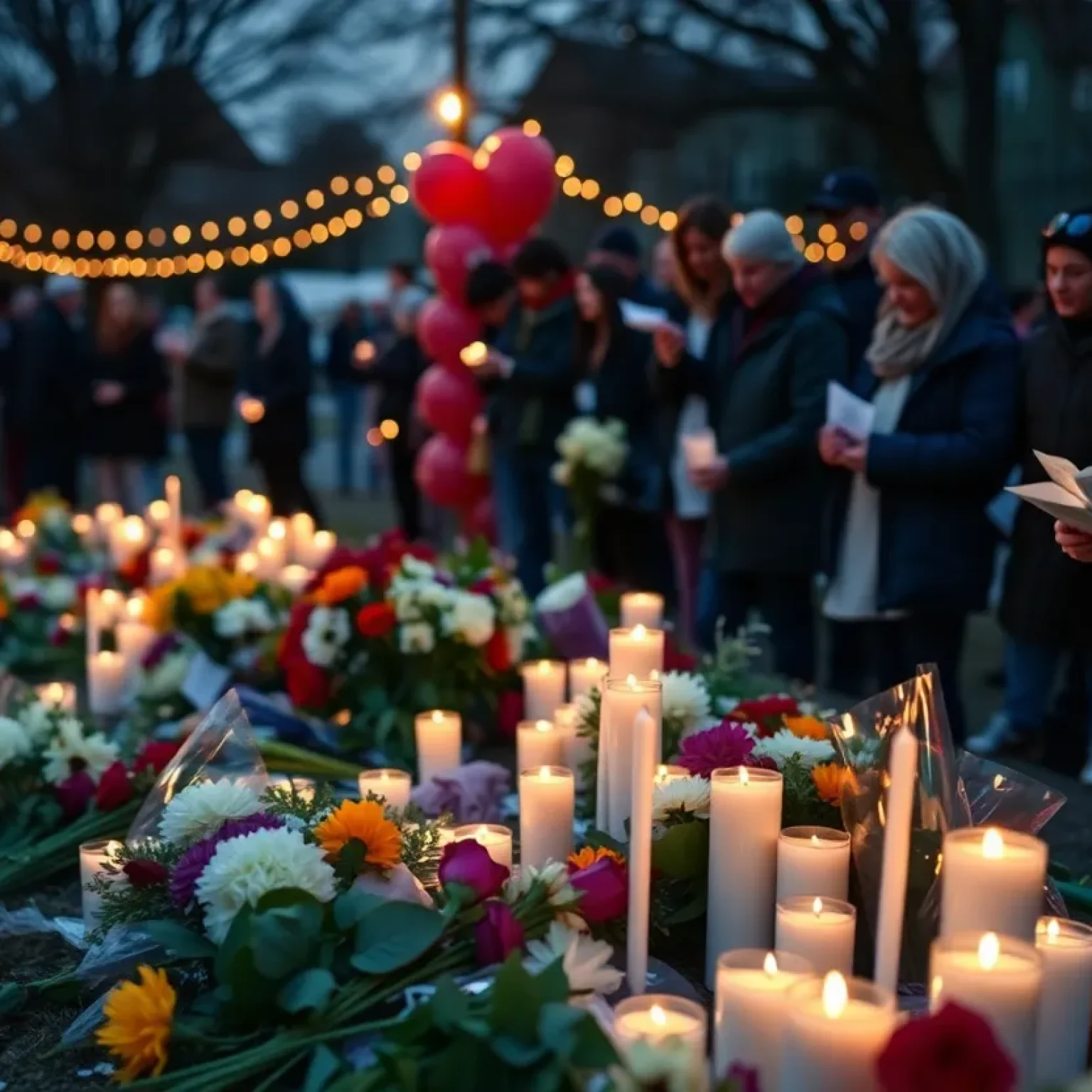 Community members gathered for a vigil in Kansas City after a tragic shooting incident.