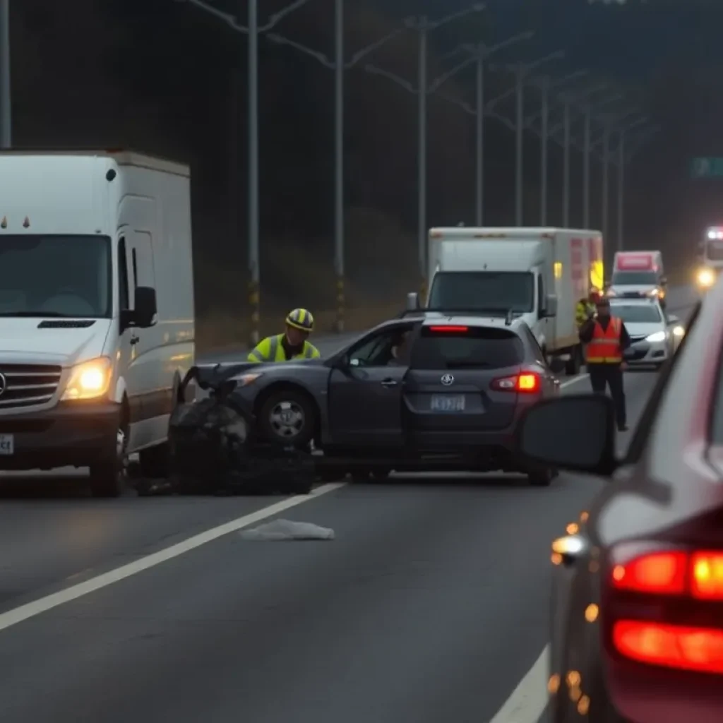 Multi-vehicle accident with emergency response in Overland Park