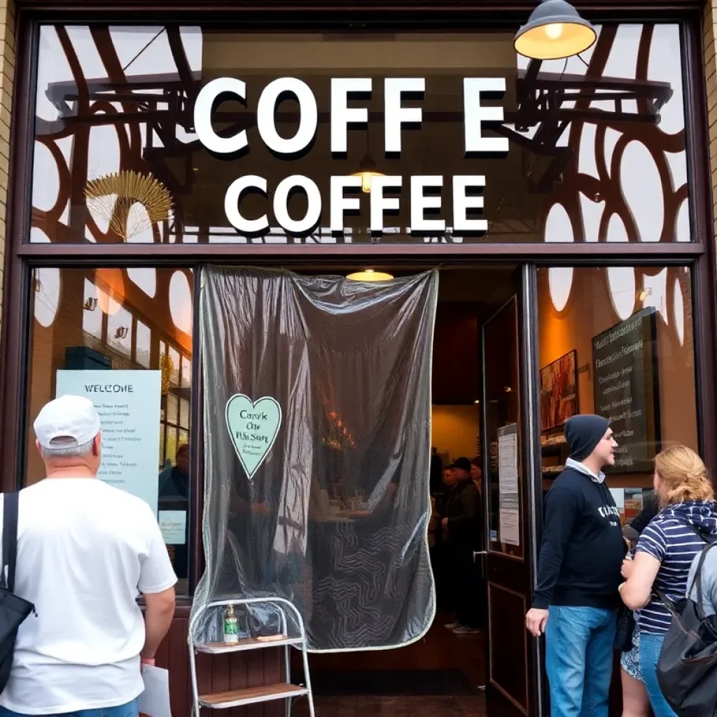 Kansas City coffee shop with community support after a break-in.