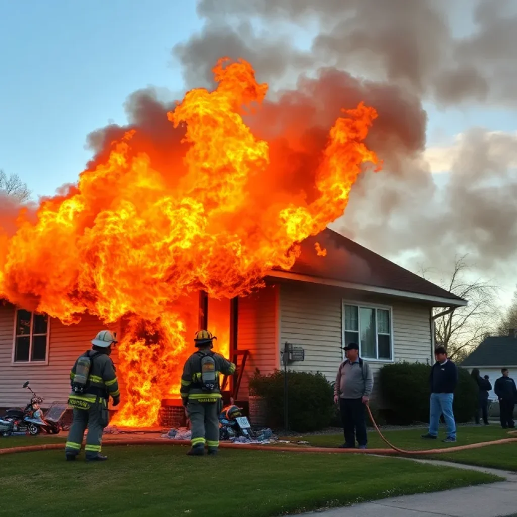 Devastating house fire in Sugar Creek, MO