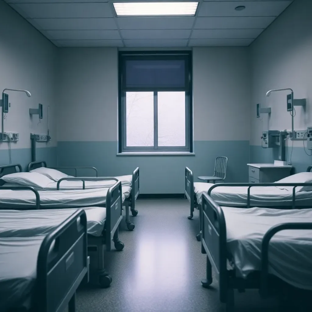 Empty hospital room symbolizing neglect in patient care