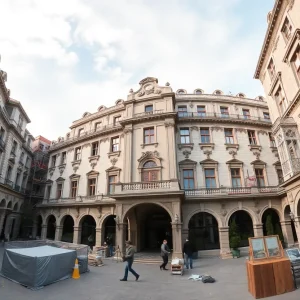 Historic Aladdin Hotel in Kansas City under renovation