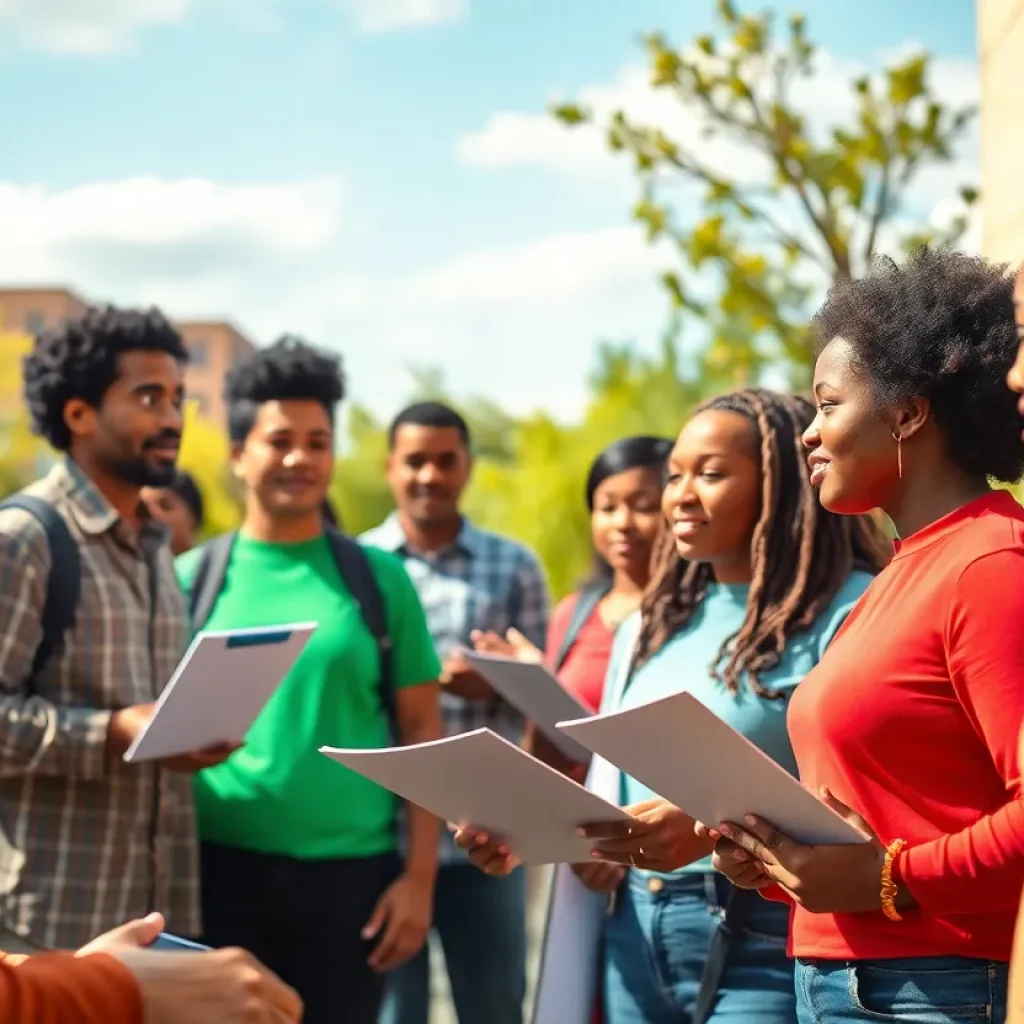 Diverse individuals engaged in job training in Kansas City