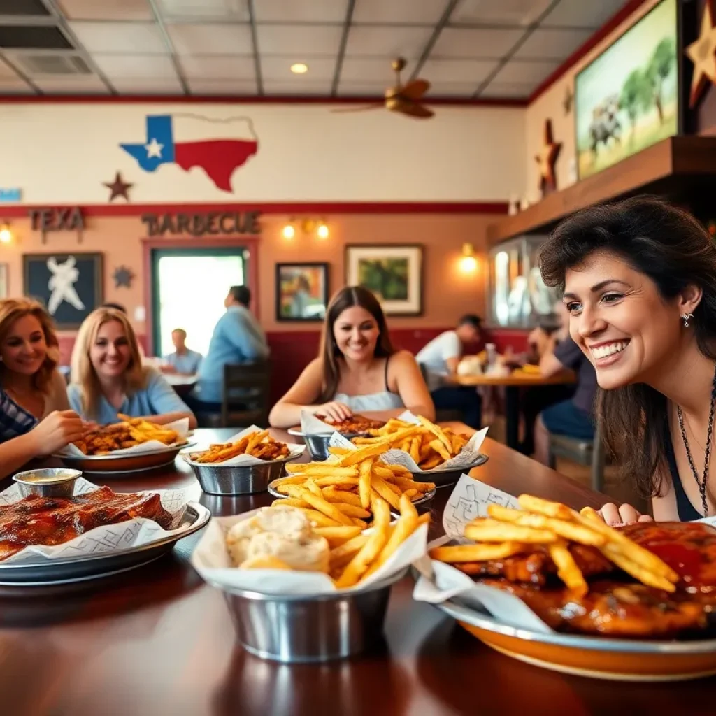 Exterior view of Grinning Bull BBQ restaurant