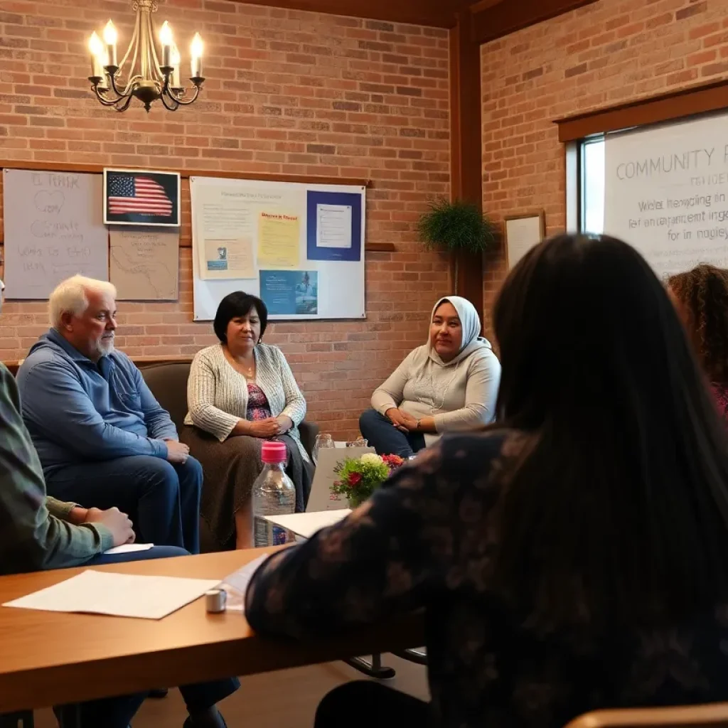 Residents attending a community meeting in Kansas City about immigration enforcement.