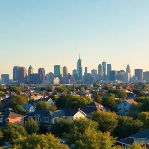 Kansas City skyline highlighting residential neighborhoods