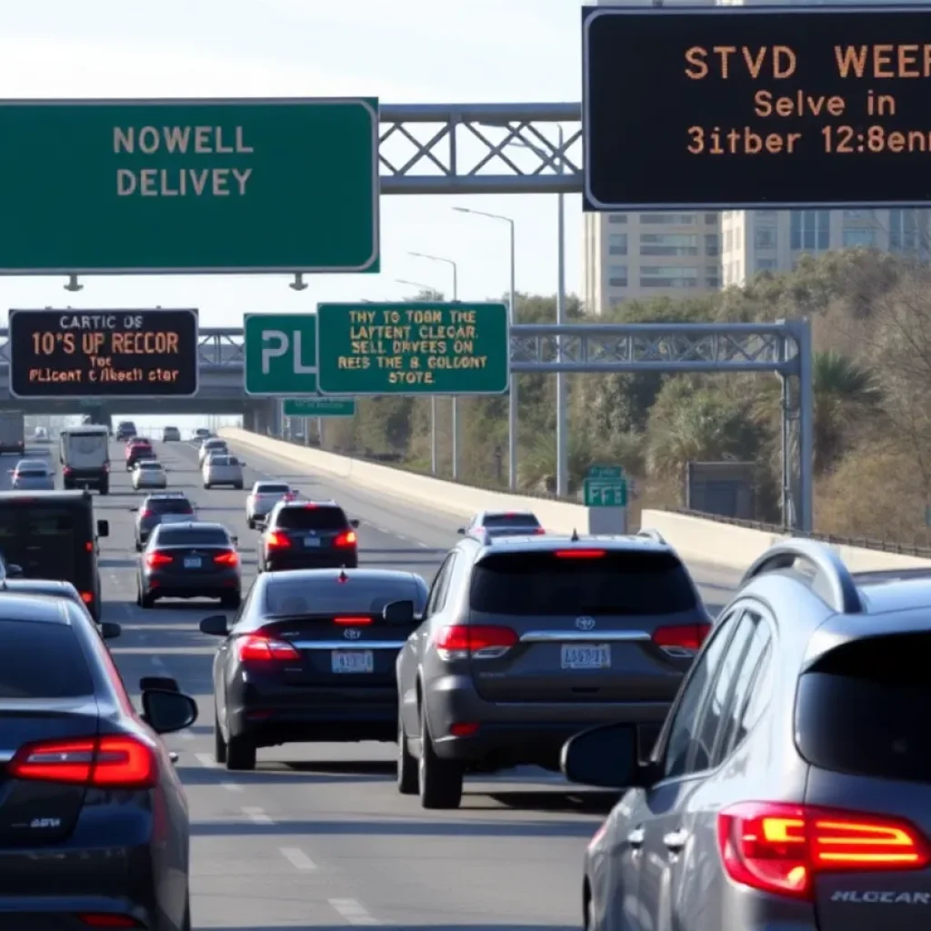 Traffic congestion on a Kansas City highway