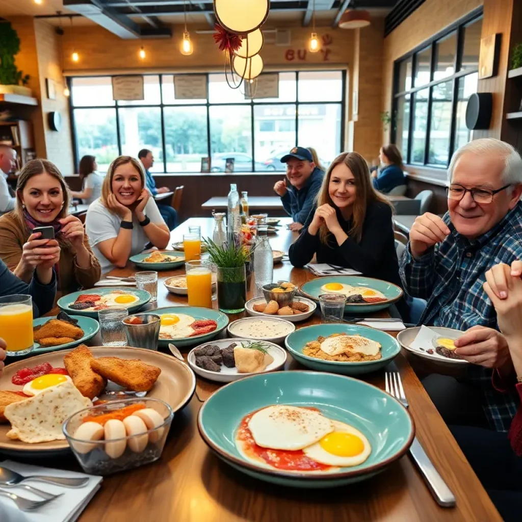 A variety of brunch dishes served in a Kansas City restaurant