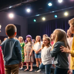 Young actors performing at Teen Writers Fest