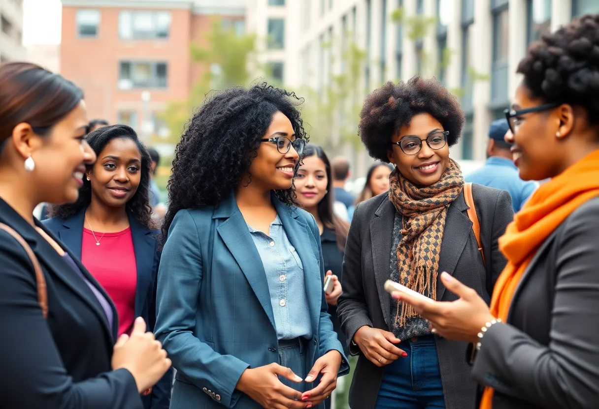 Diverse professionals collaborating in Kansas City for community empowerment.