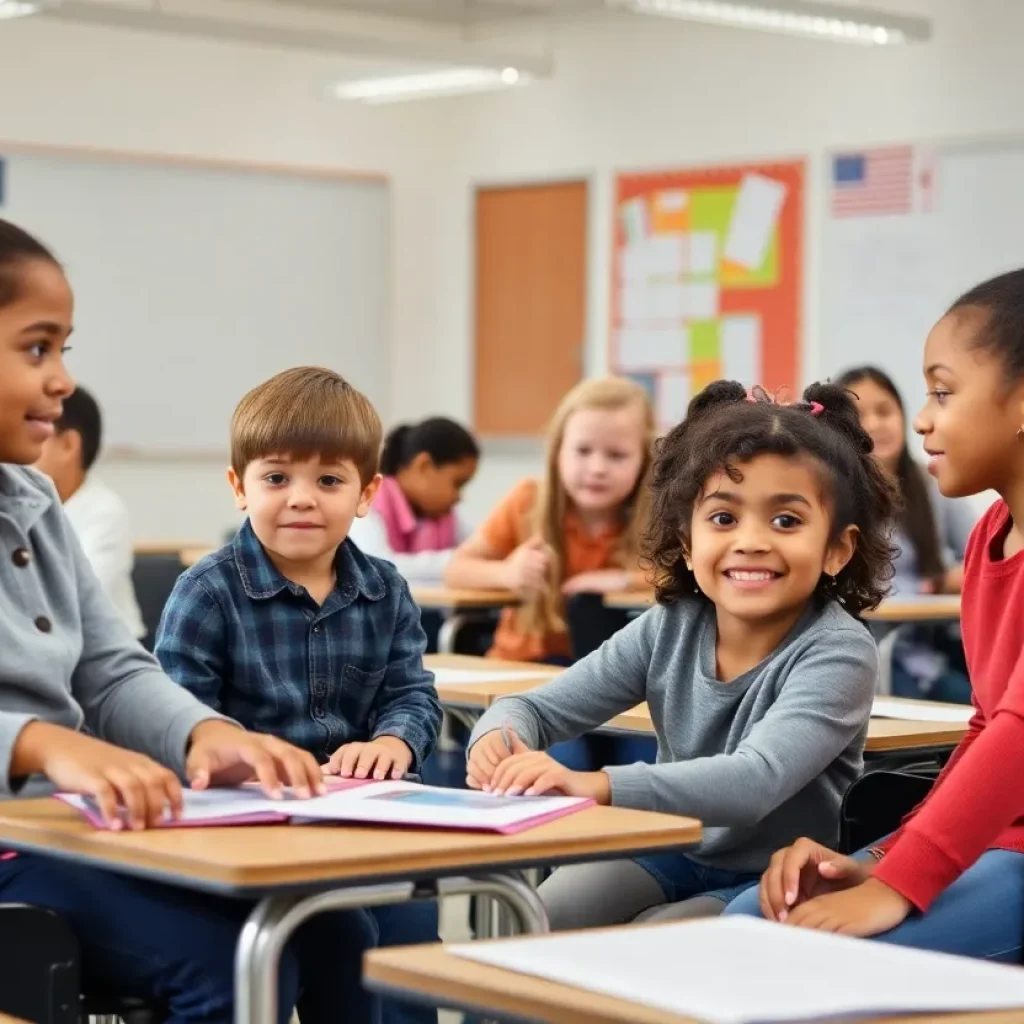 Diverse students with disabilities engaged in a classroom