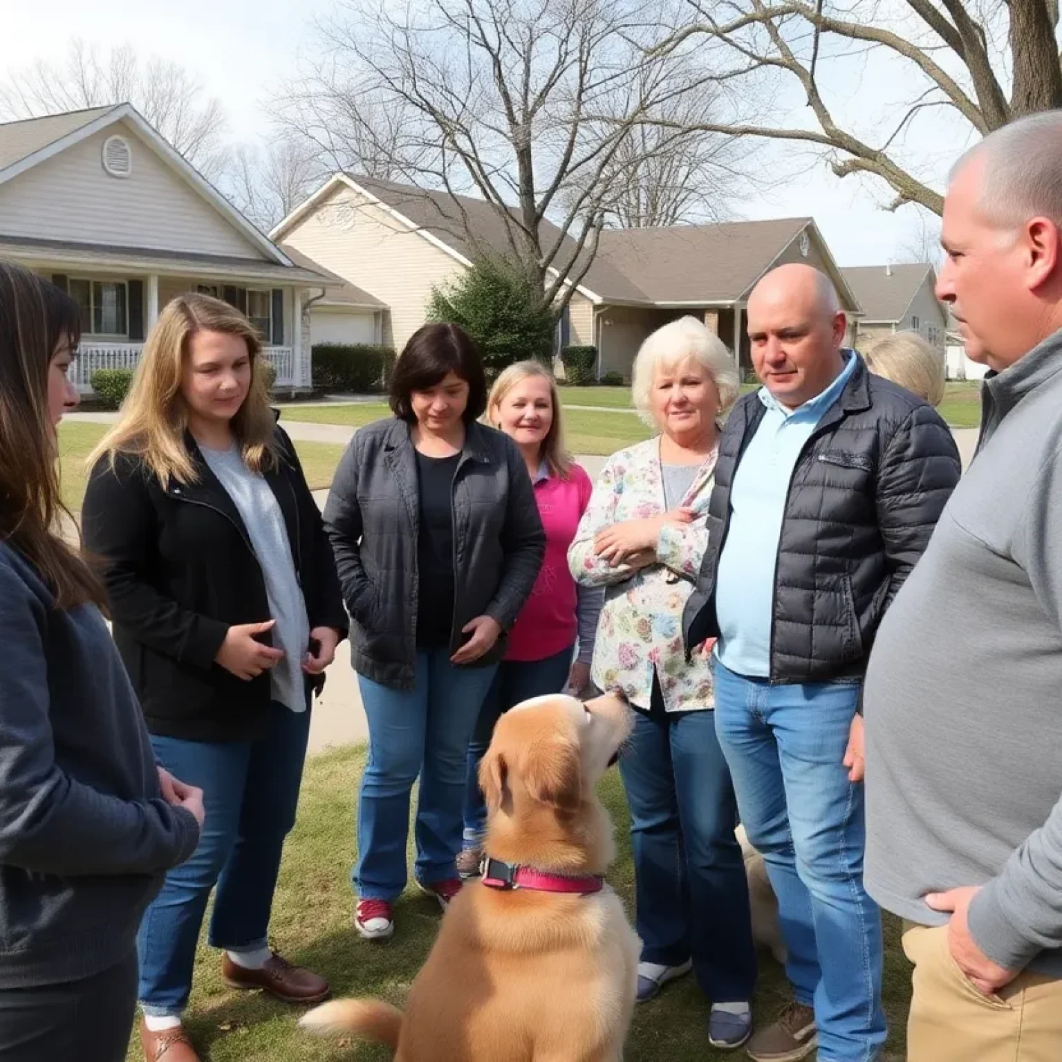 Community members discussing dog safety in Kansas City