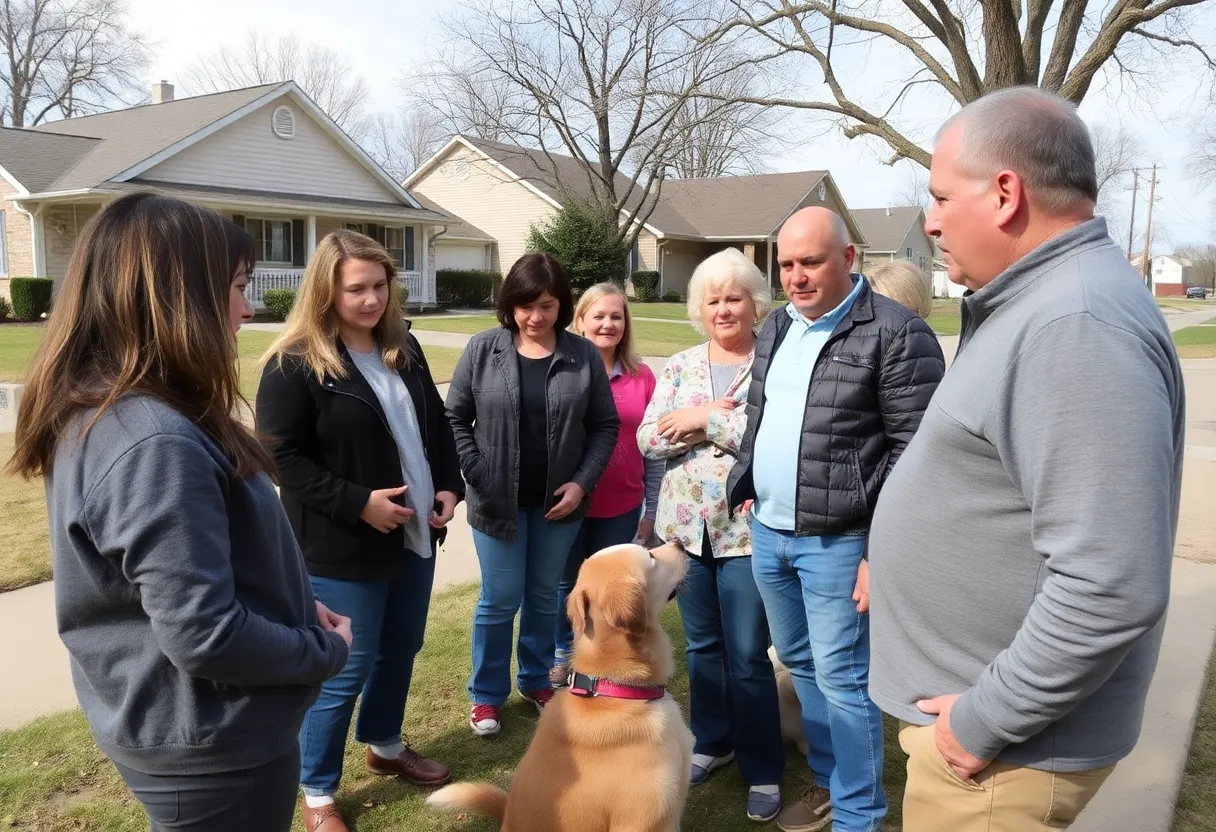 Community members discussing dog safety in Kansas City