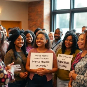 Community members participating in a support rally for the REACH program in Kansas City.