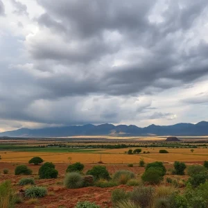 Agricultural landscape in South Africa depicting diversity.