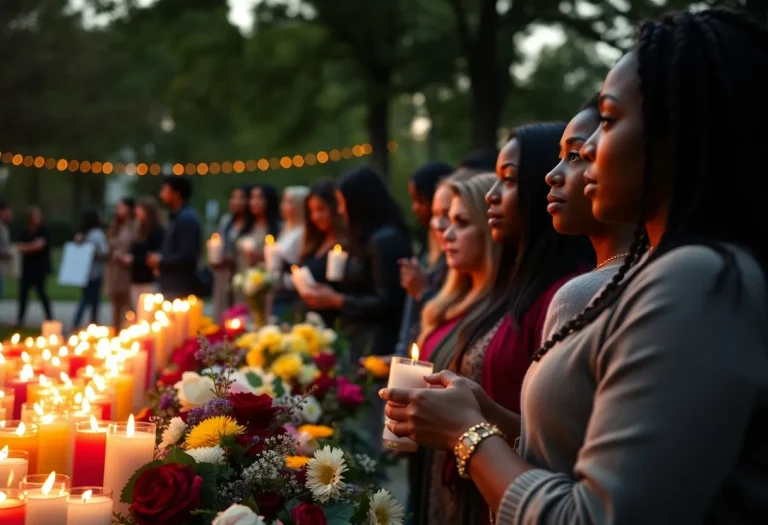 Community vigil honoring victim of violence Sam Nordquist