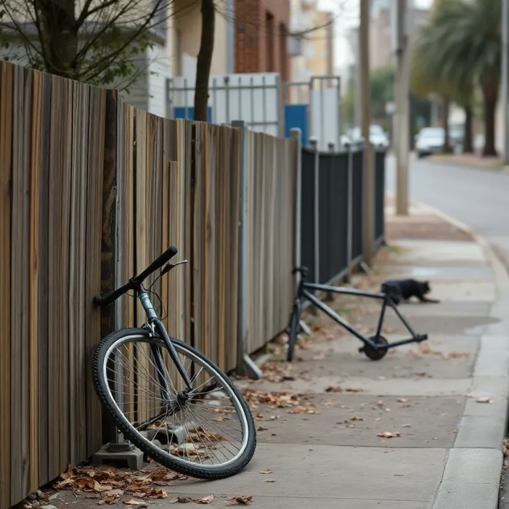 Scene of a Kansas City street showing damage related to a dog attack incident.