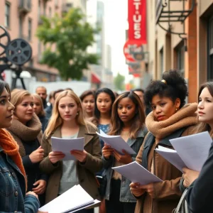 Actors auditioning during a casting call in Kansas City