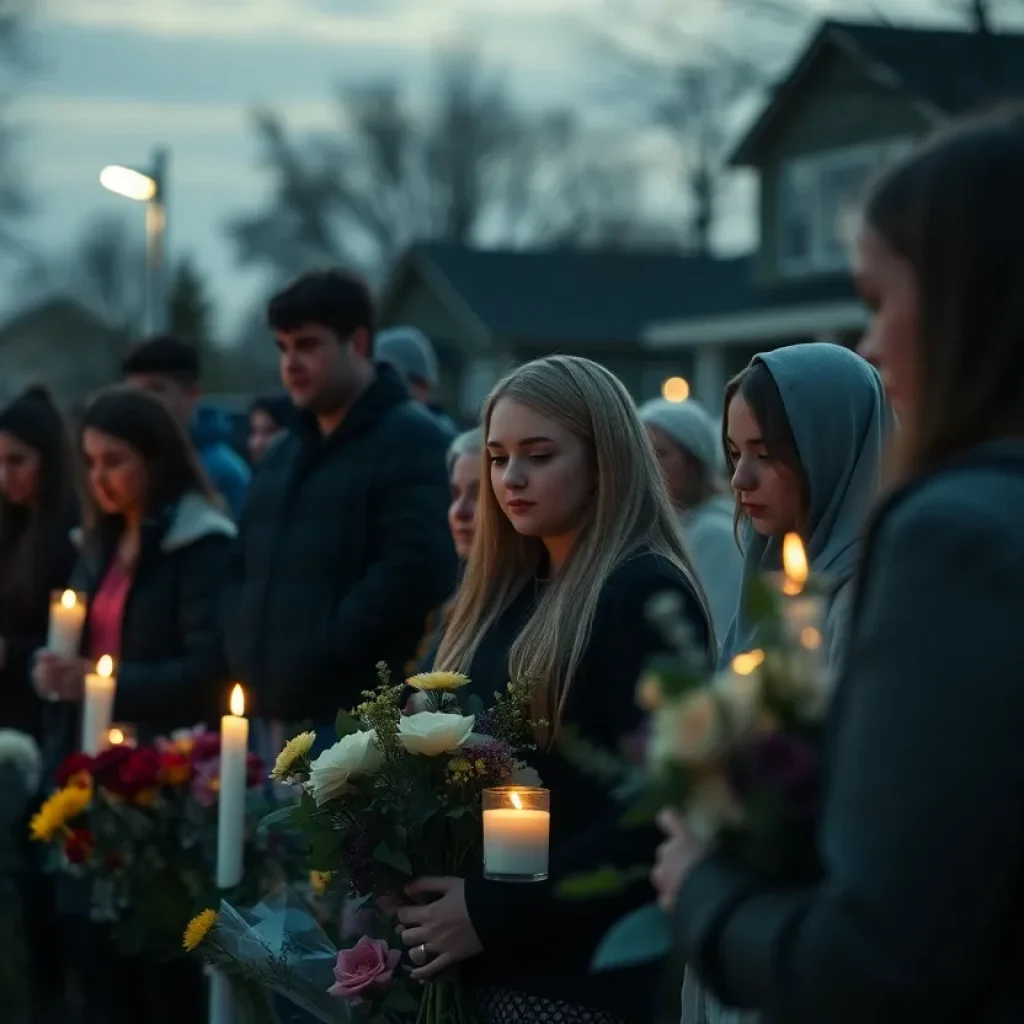 Community candlelight vigil for two teenagers lost in an accident