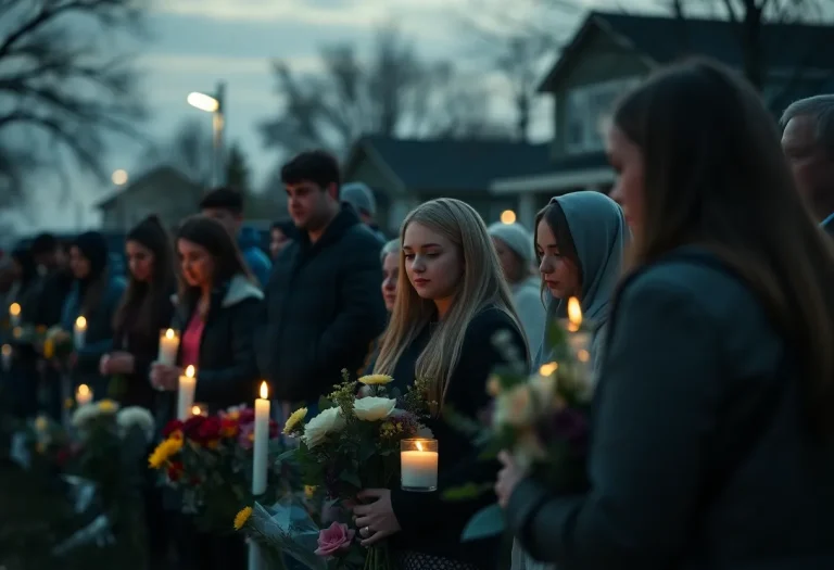 Community candlelight vigil for two teenagers lost in an accident