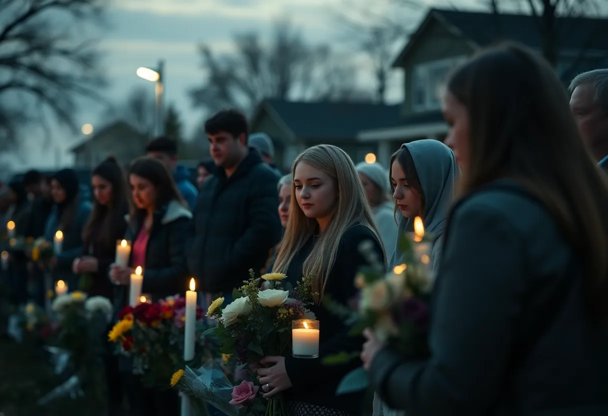 Community candlelight vigil for two teenagers lost in an accident