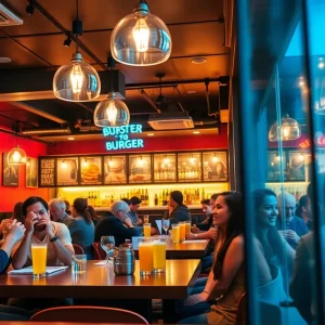 Interior view of the new Cosmo Burger location in Kansas City
