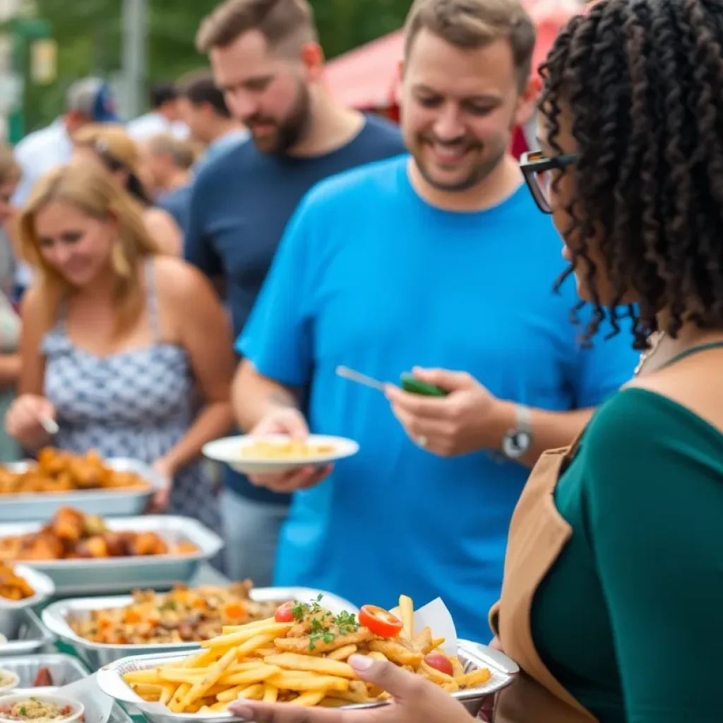 Vibrant food festival in Kansas City featuring local dishes and community spirit.