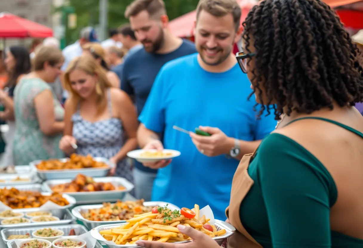 Vibrant food festival in Kansas City featuring local dishes and community spirit.