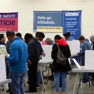 Residents of Kansas City voting on public safety tax renewal.