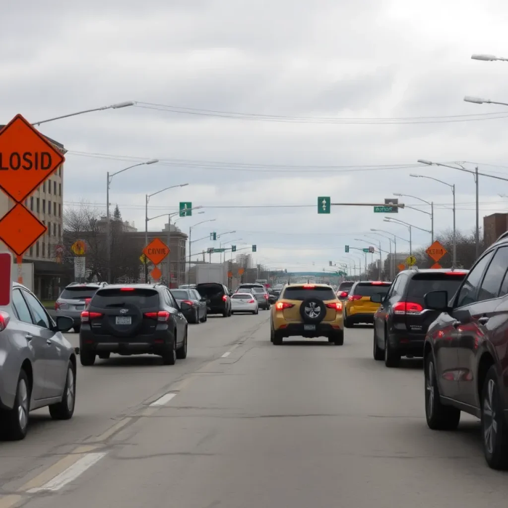 Traffic congestion in Kansas City due to multiple incidents