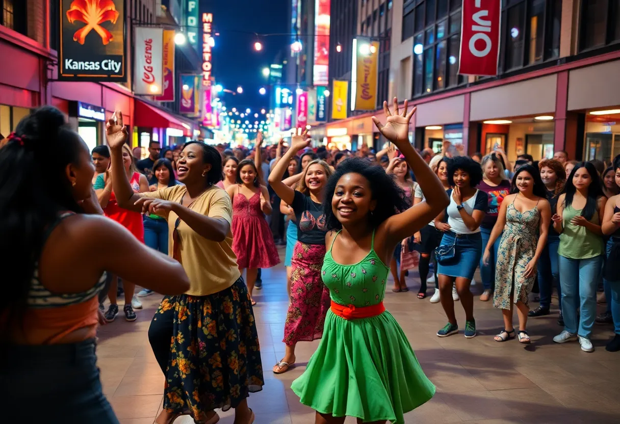 Dance performance at Kansas City Friends of Alvin Ailey 40th anniversary celebration