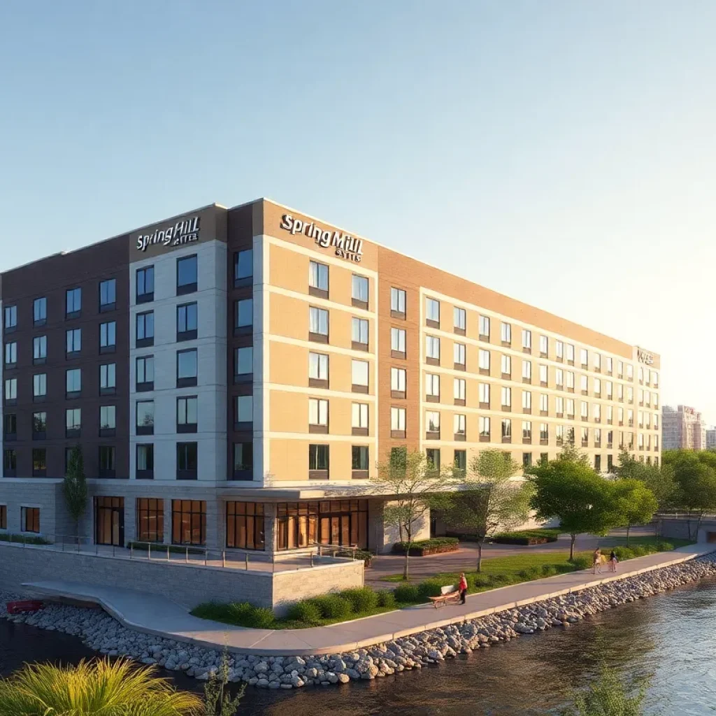 Rendering of SpringHill Suites hotel in Kansas City